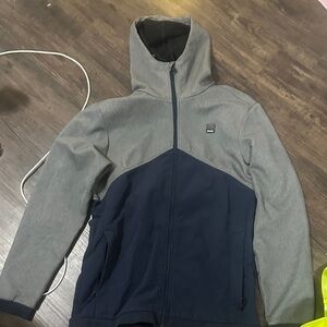 Bench Charcoal and Navy Hooded Jacket